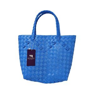 Misenka Handicrafts Philippine Bayong Azure Blue Handy with Zipper Bag